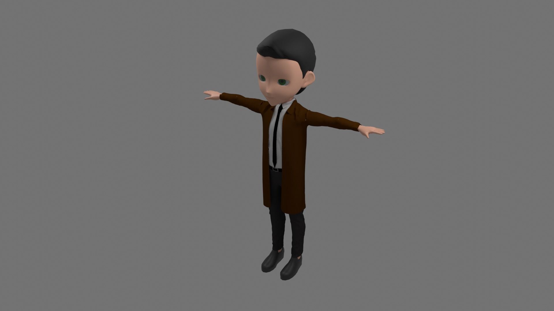 Science - Cartoon Character Man  Low-poly 3D model_1