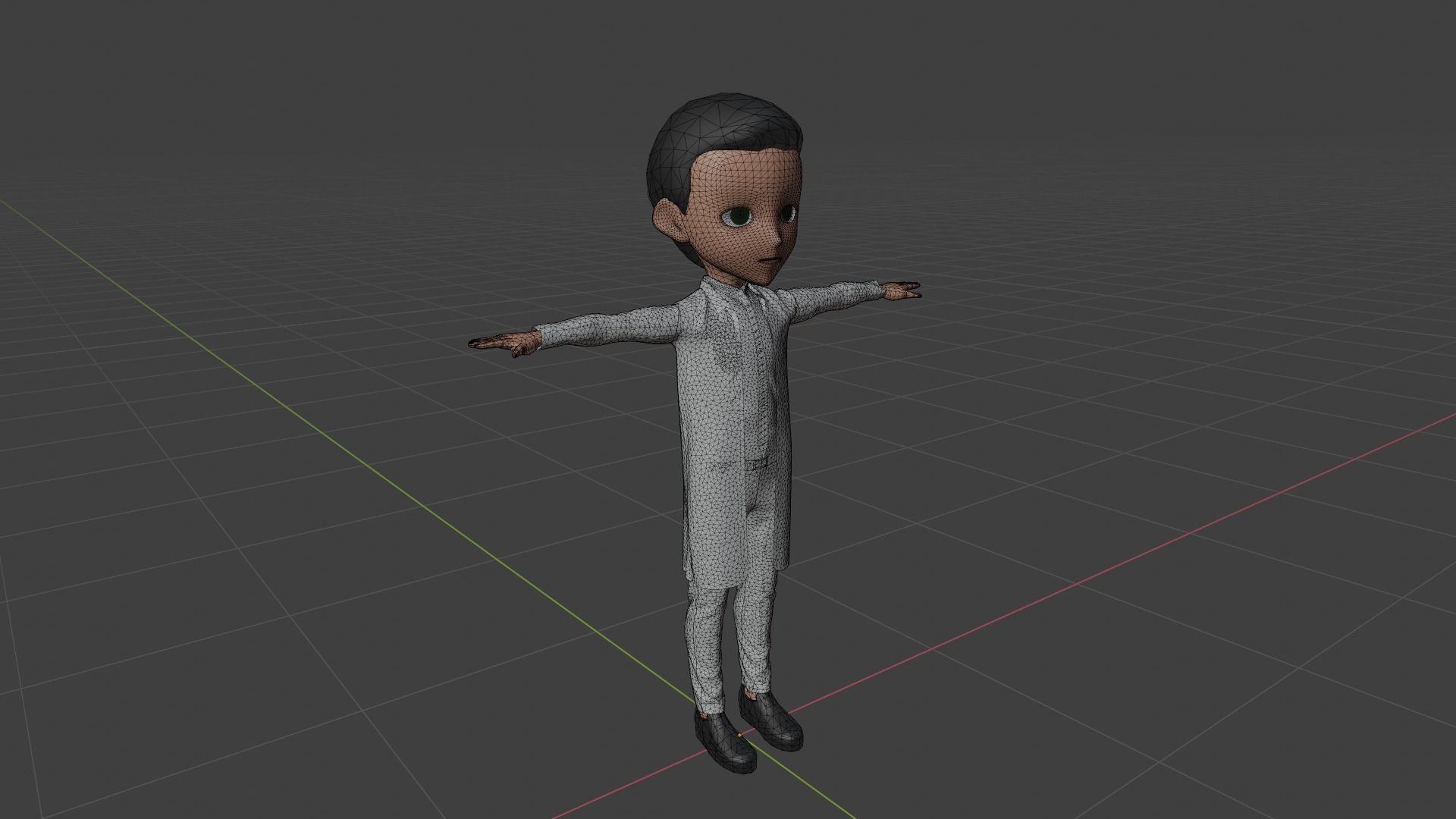 Science - Cartoon Character Man  Low-poly 3D model_6