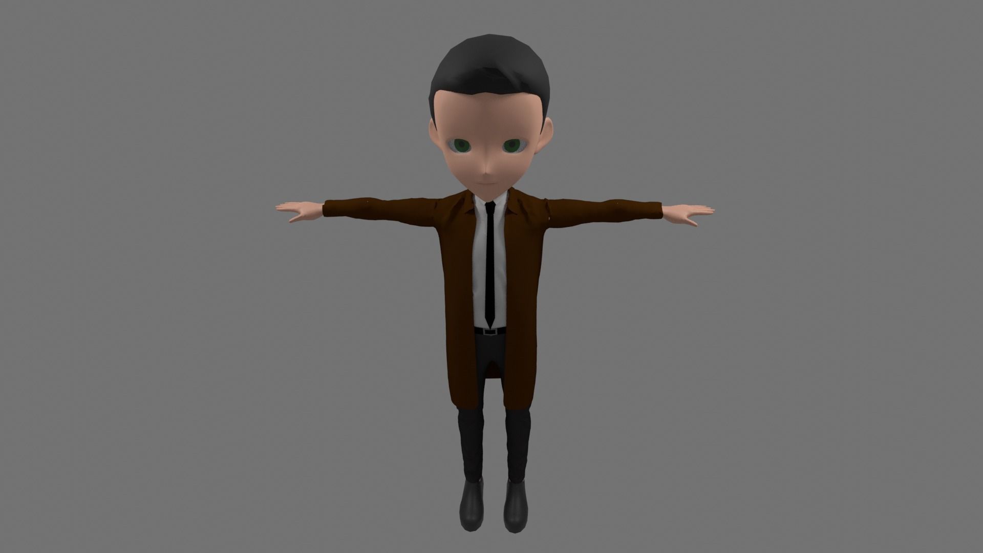 Science - Cartoon Character Man  Low-poly 3D model_5