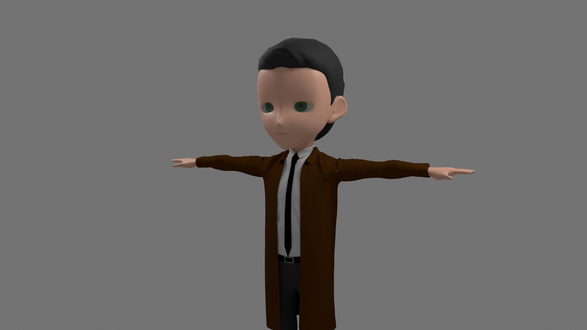 Science - Cartoon Character Man  Low-poly 3D model_4