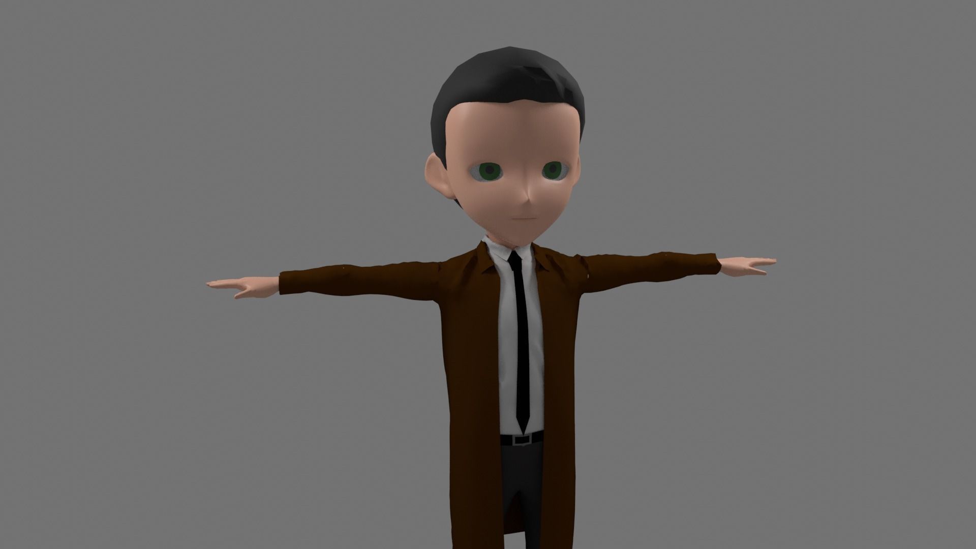 Science - Cartoon Character Man  Low-poly 3D model_3