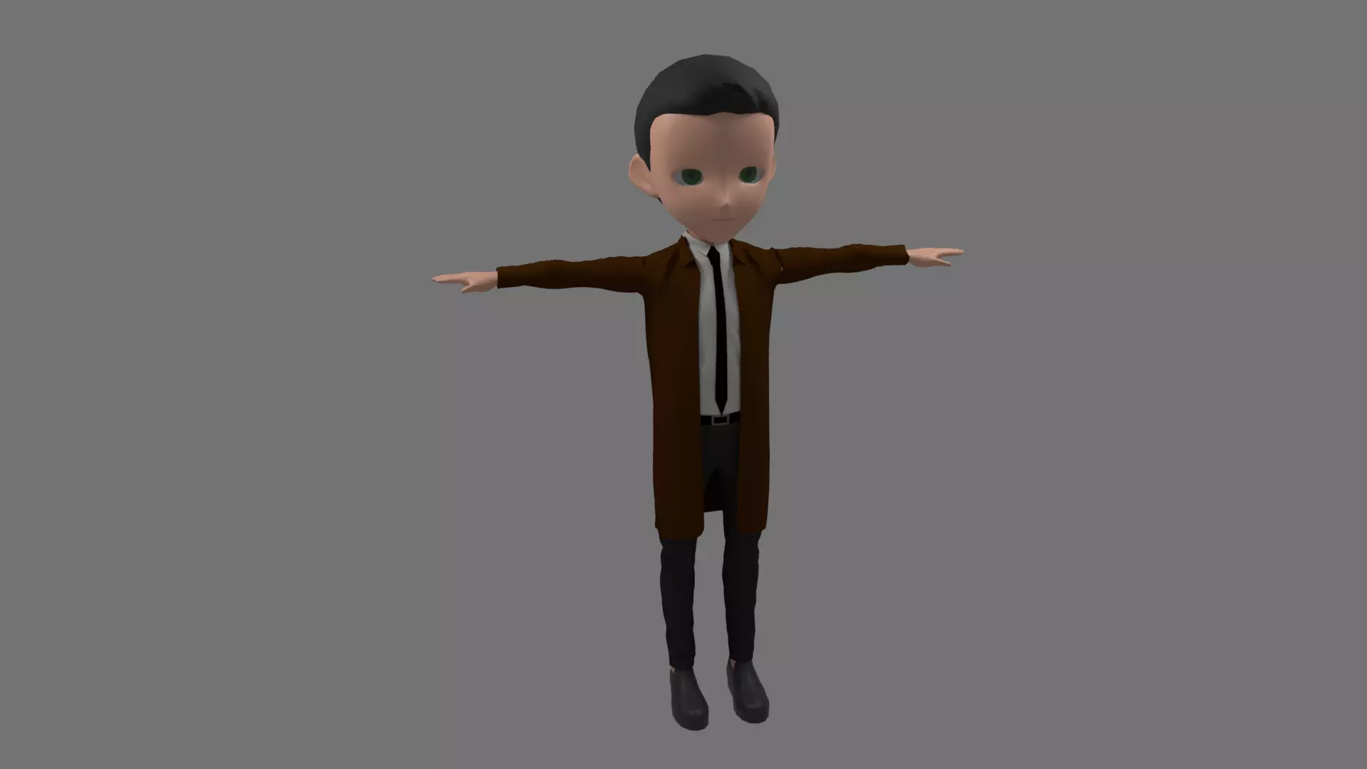 Science - Cartoon Character Man  Low-poly 3D model_0