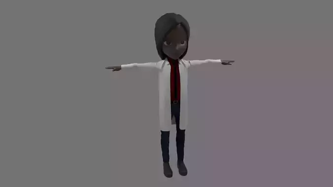 Science - Cartoon Character Afro Woman 