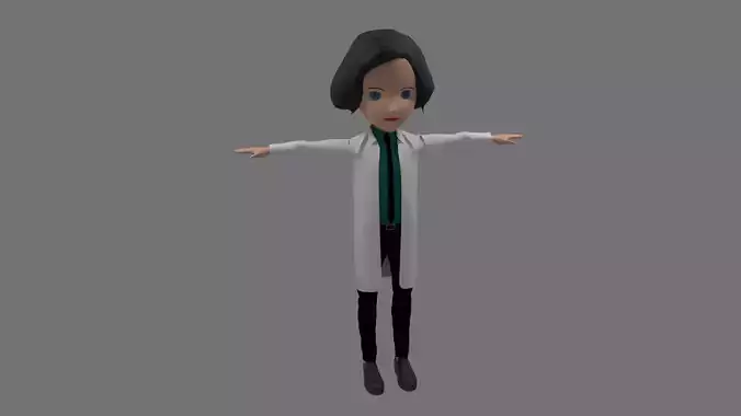Science - Cartoon Character Woman 
