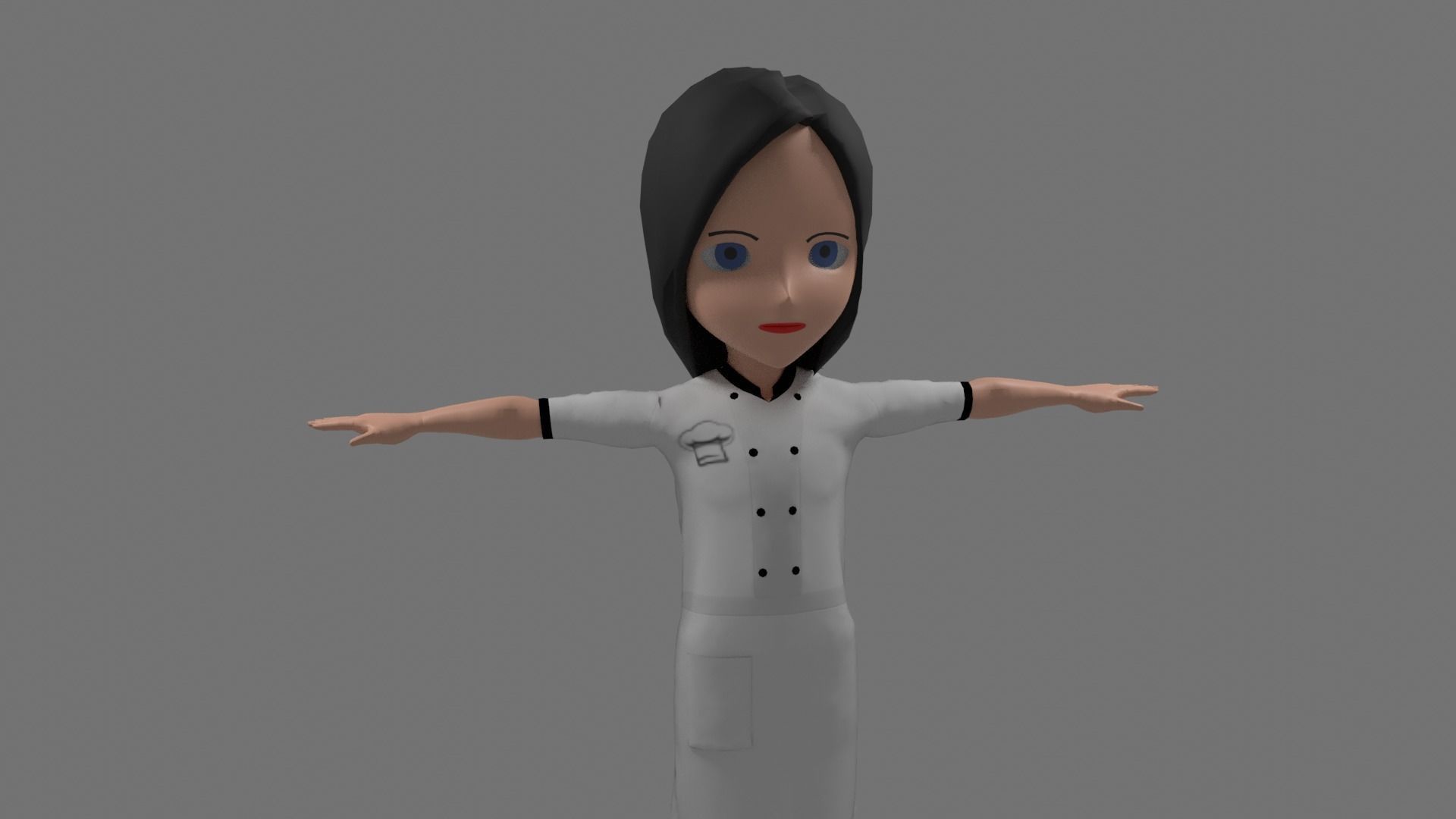 3D model Chef - Cartoon Character Woman VR / AR / low-poly | CGTrader