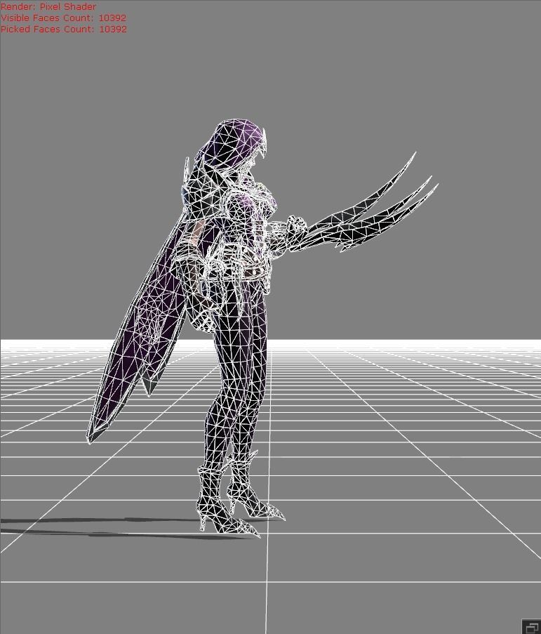 Natalia Glass Blade Low-poly 3D model_5