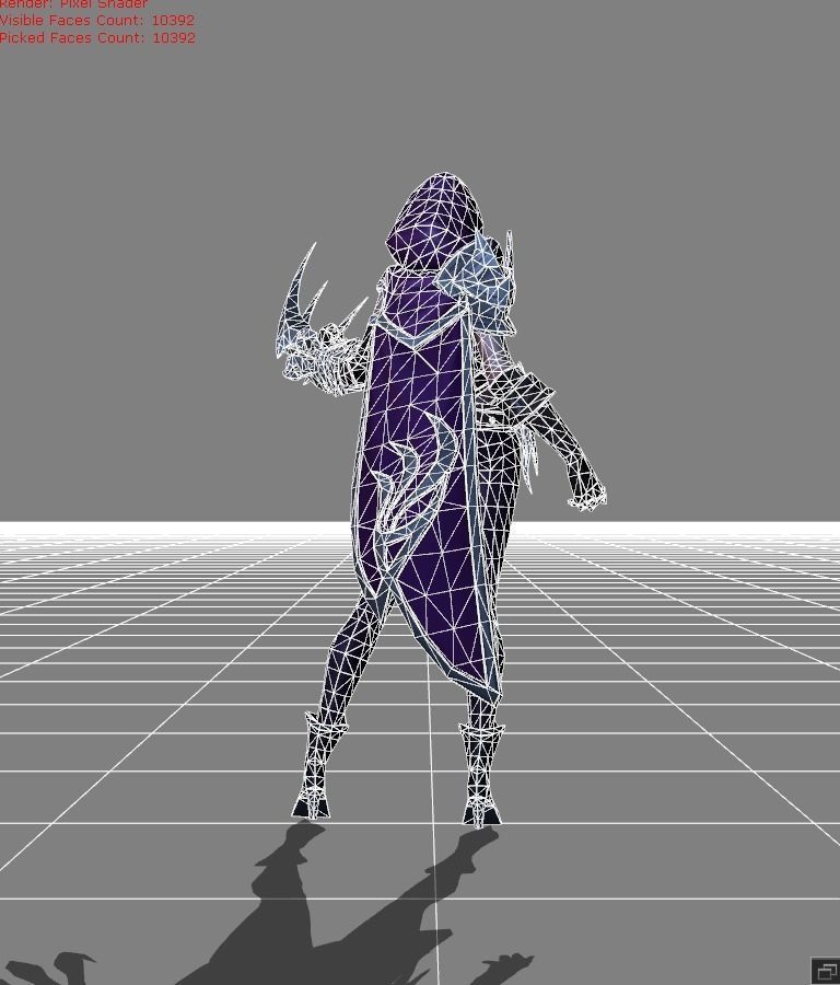 Natalia Glass Blade Low-poly 3D model_7