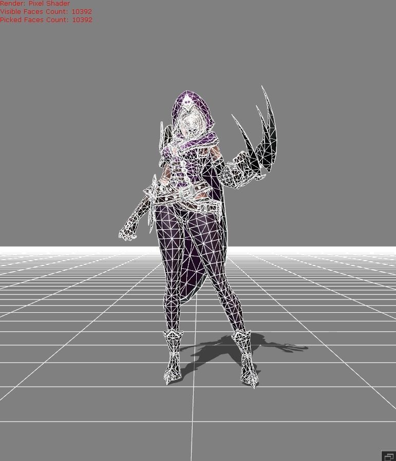 Natalia Glass Blade Low-poly 3D model_4