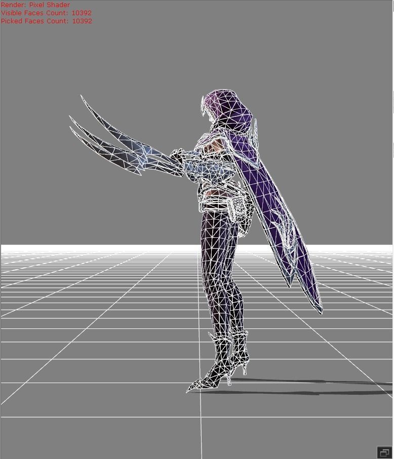 Natalia Glass Blade Low-poly 3D model_6