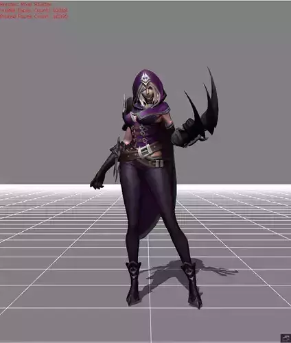 Natalia Glass Blade Low-poly 3D model