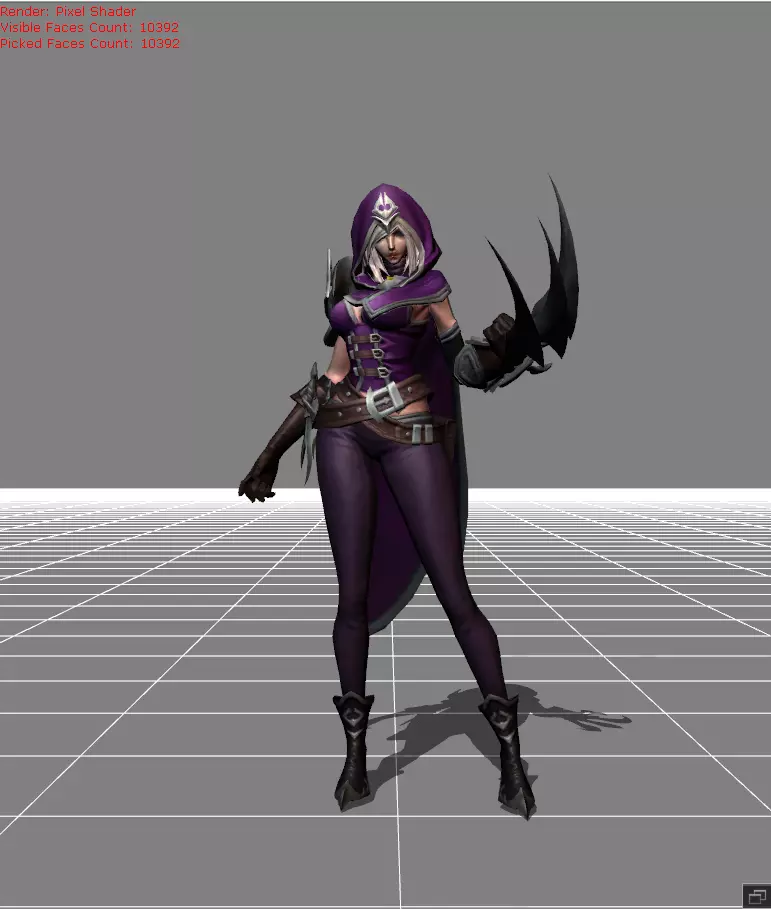Natalia Glass Blade Low-poly 3D model_0