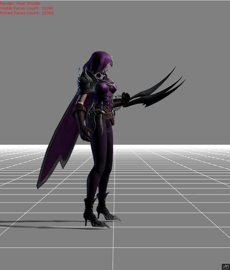 Natalia Glass Blade Low-poly 3D model_1