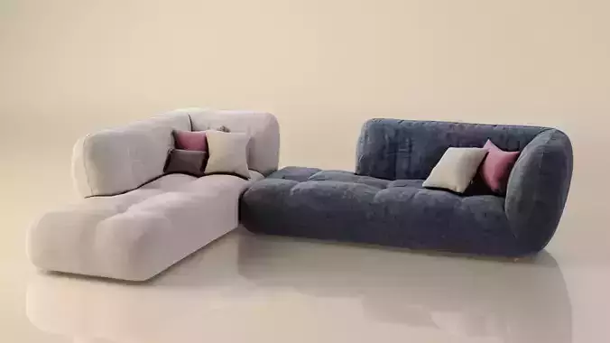 Realistic sofa design and render  3D model