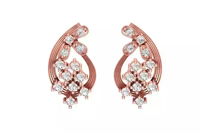 Women Earring 3dm STL OBJ FBX Renders Details