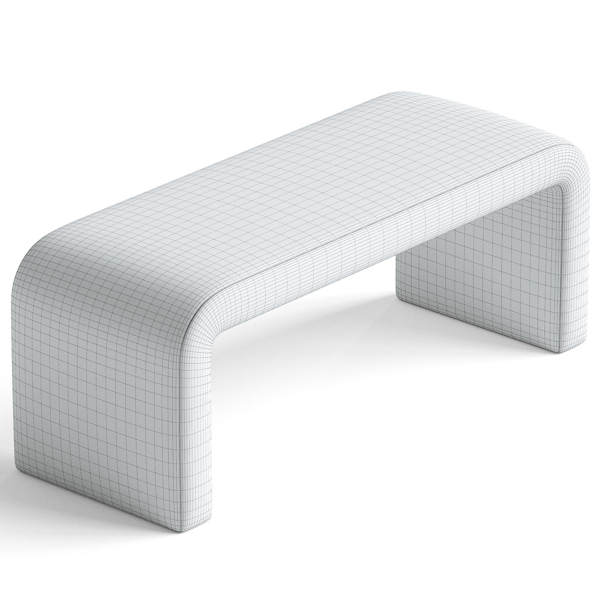 Colby Upholstered Bench Bronze 3D model_2