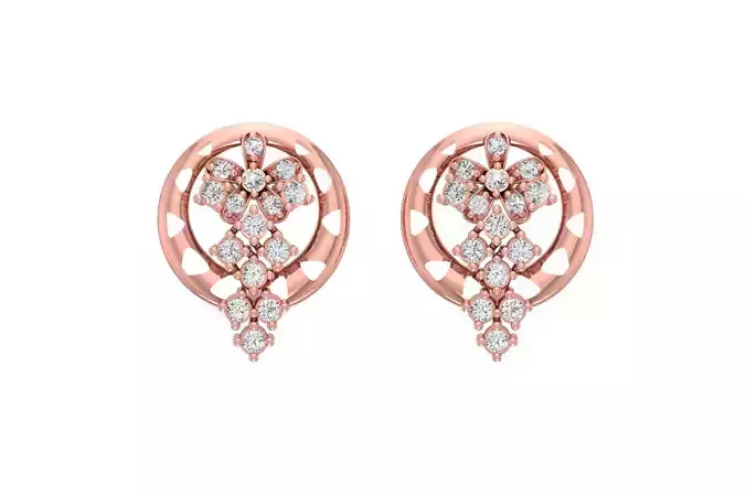 Women Earring 3dm STL OBJ FBX Renders Details