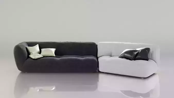 Realistic sofa design and render  3D model