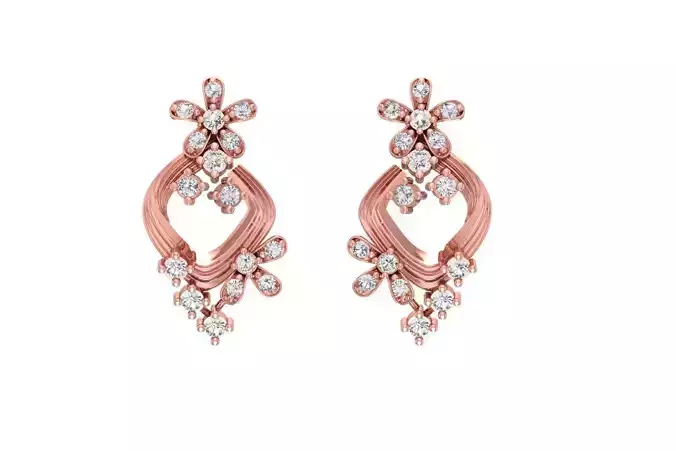 Women Earring 3dm STL OBJ FBX Renders Details