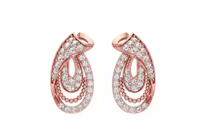 Women Earring 3dm STL OBJ FBX Renders Details