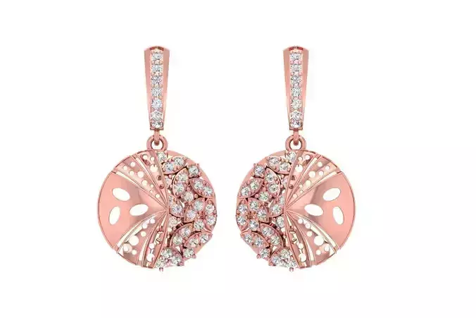 Women Drop Earring 3dm STL OBJ FBX Renders Details