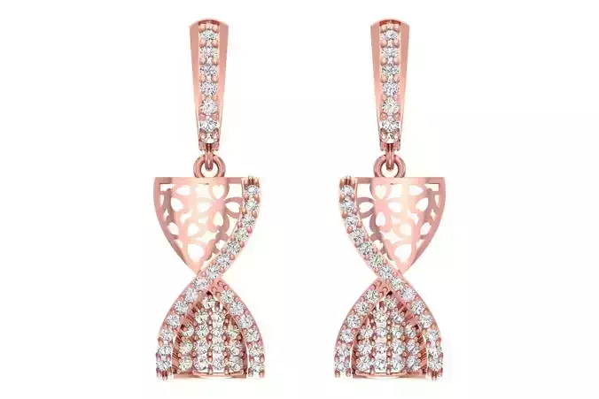 Women Drop Earring 3dm STL OBJ FBX Renders Details