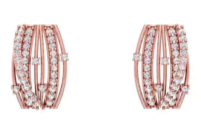 Women Earring 3dm STL OBJ FBX Renders Details 3D print model