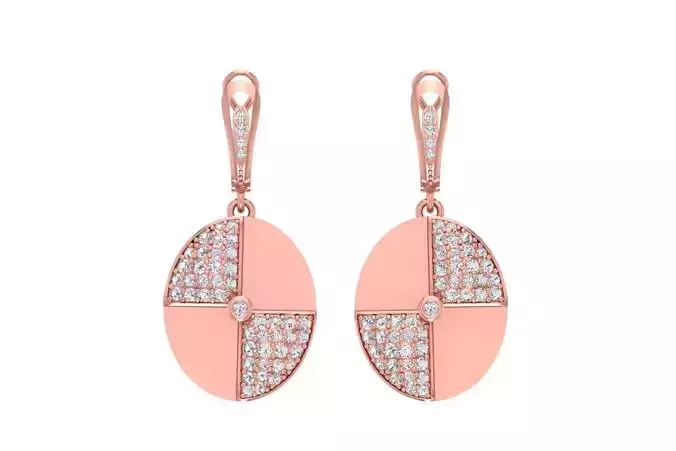 Women Drop Earring 3dm STL OBJ FBX Renders Details