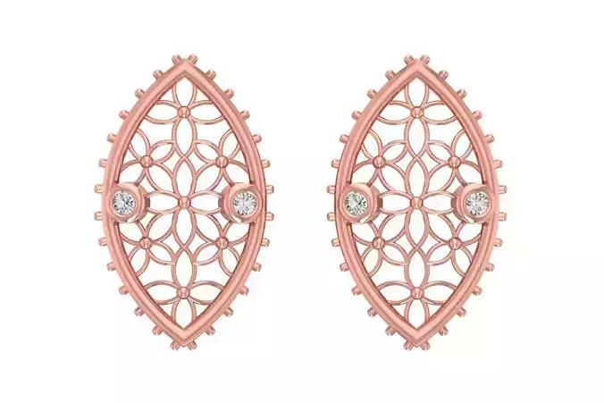 Women  Earring 3dm STL OBJ FBX Renders Details