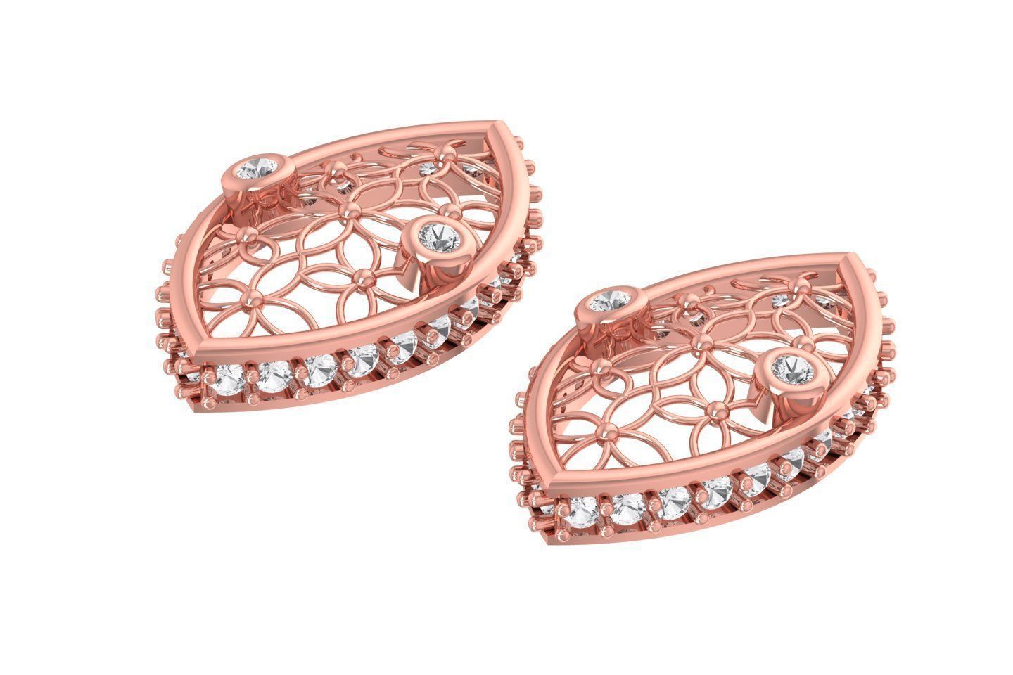 Women Earring 3dm STL OBJ FBX Renders Details 3D print model_1