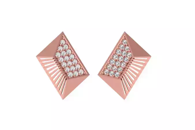 Women Earring 3dm STL OBJ FBX Renders Details