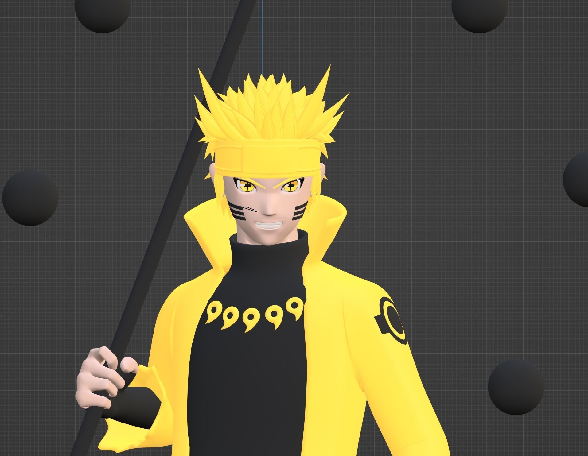 Naruto Uzumaki Sage of the Six Paths Mode - Naruto Shippuden 3D model_9