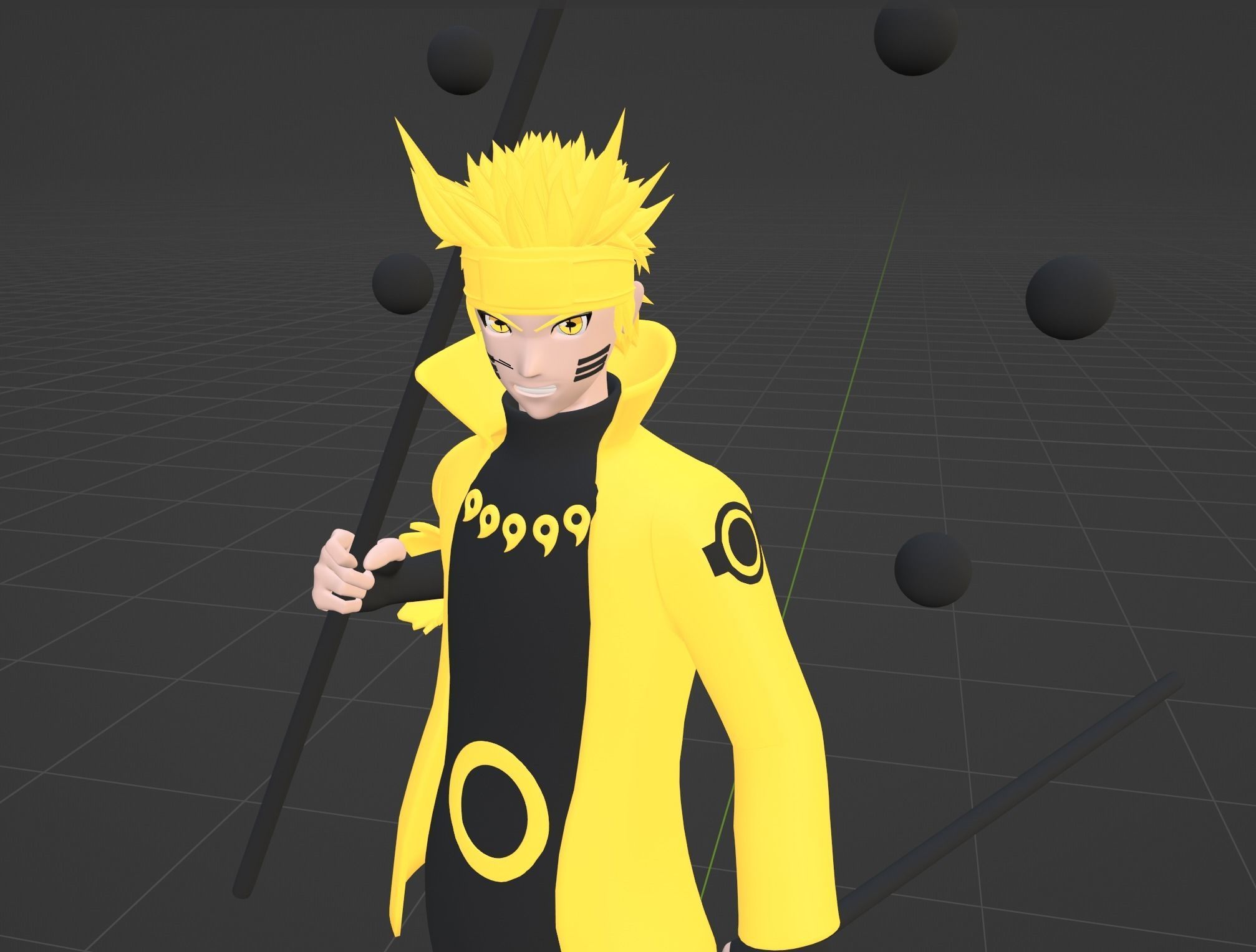 Naruto Uzumaki Sage of the Six Paths Mode - Naruto Shippuden 3D model_8