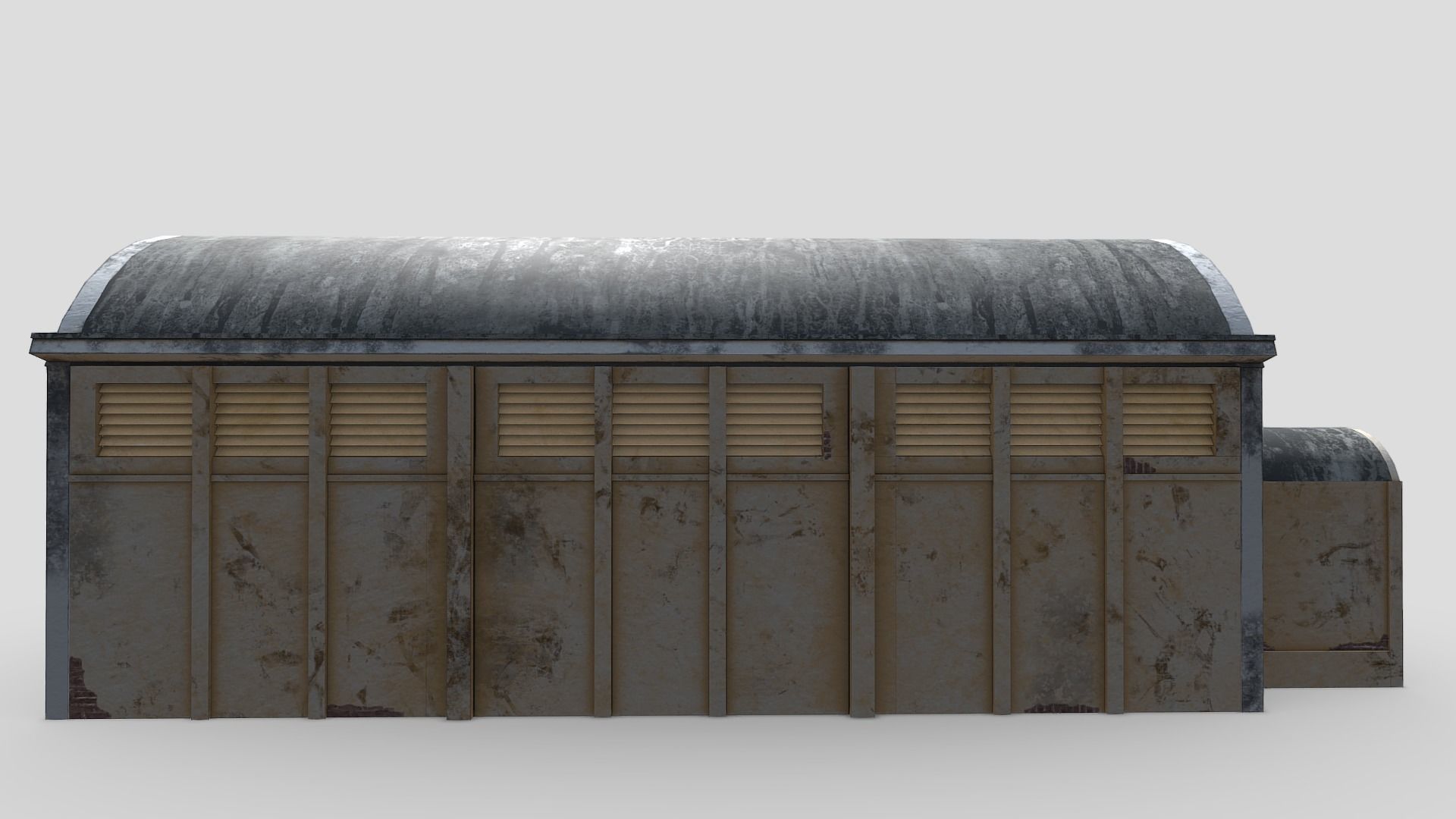 Old Warehouse Low-poly 3D model_6