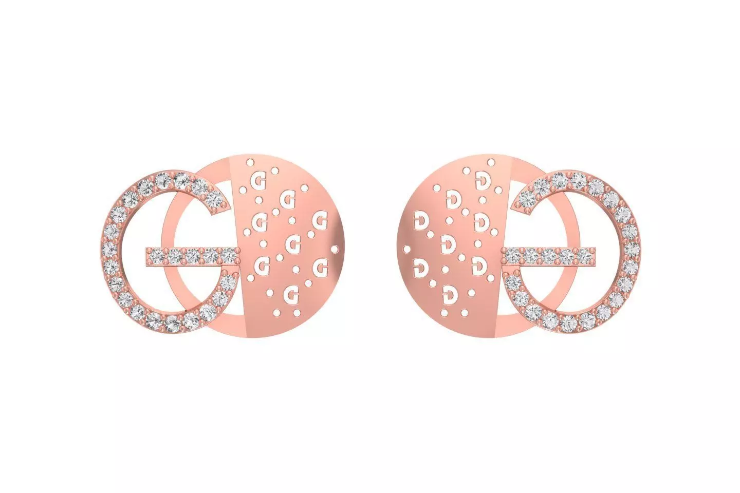 Women  Earring 3dm STL OBJ FBX Renders Details 3D print model_0