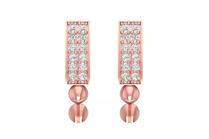 Women Drop Earring 3dm STL OBJ FBX Renders Details