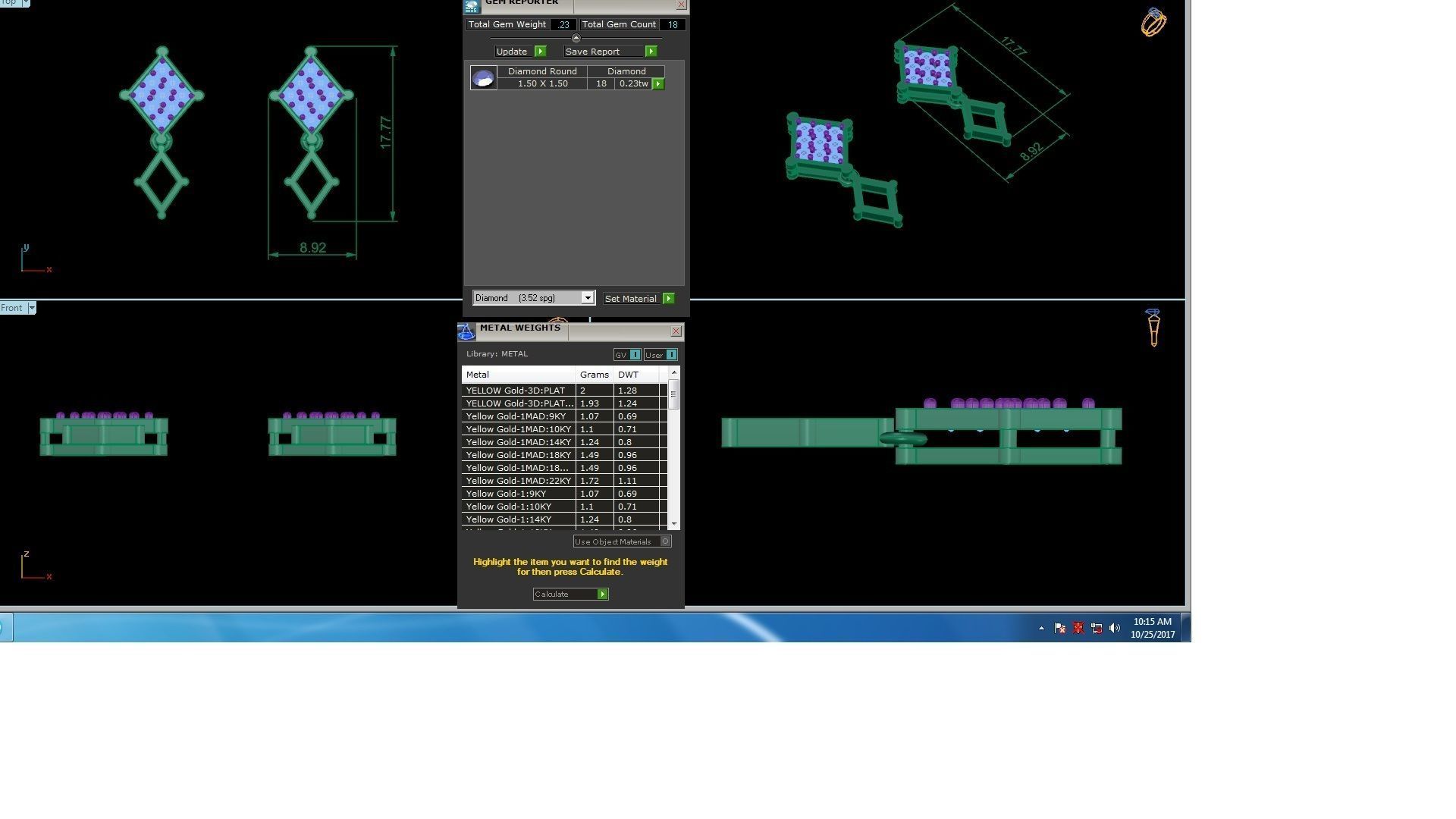 Women Drop Earring 3dm STL OBJ FBX Renders Details 3D print model_3
