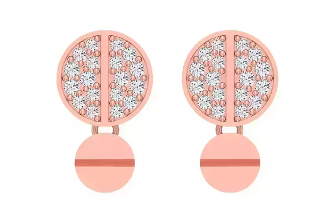Women Drop Earring 3dm STL OBJ FBX Renders Details