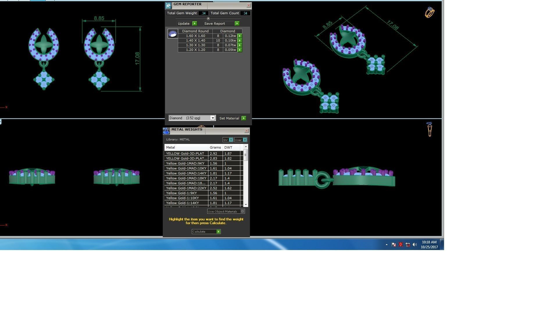 Women Drop Earring 3dm STL OBJ FBX Renders Details 3D print model_3