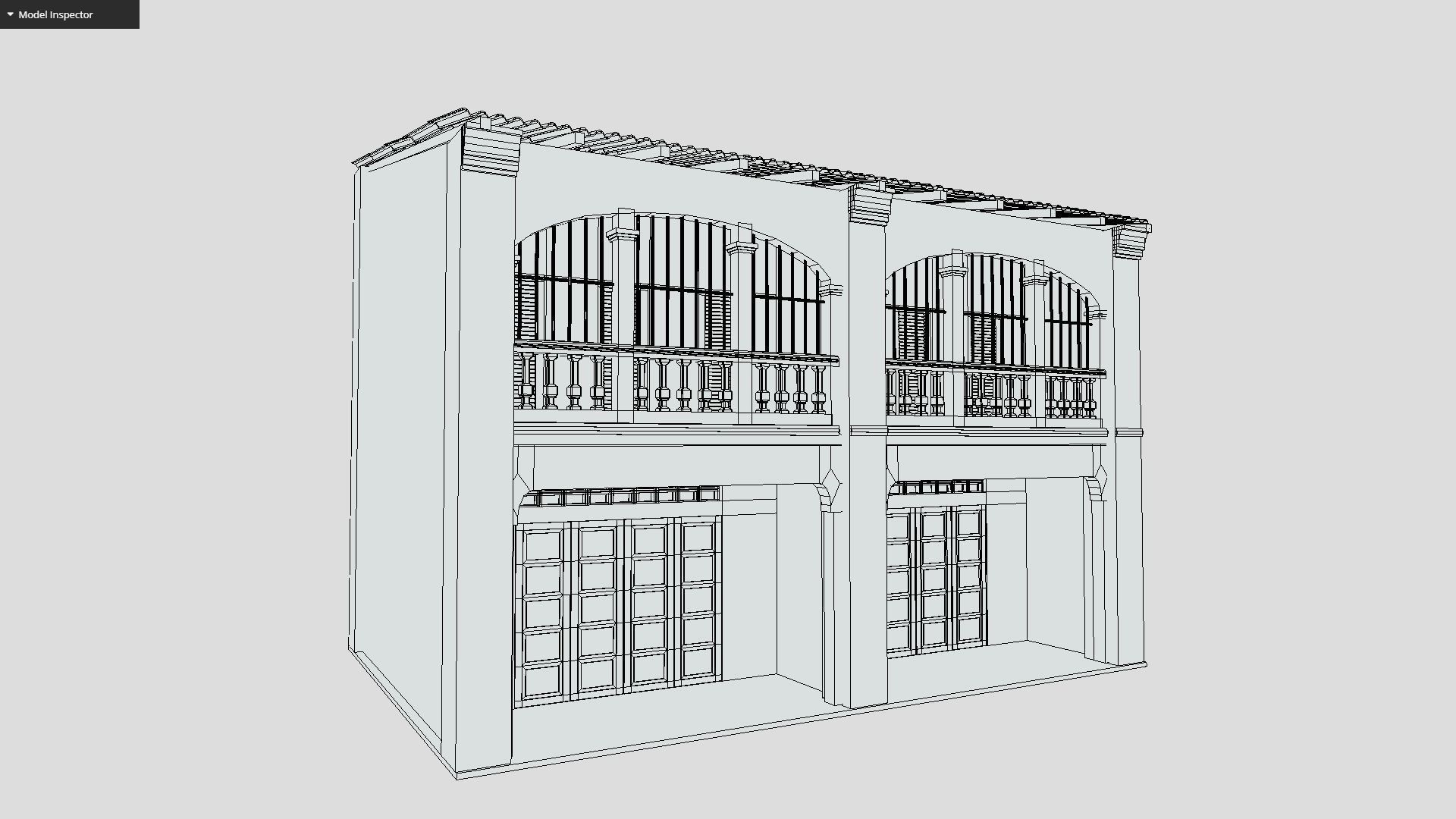 Colonial Building Low-poly 3D model_11