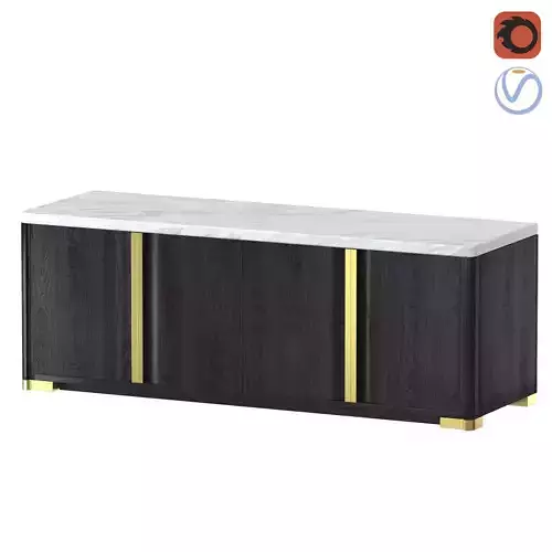 Holly Hunt Oslo Sideboard black walnut wood