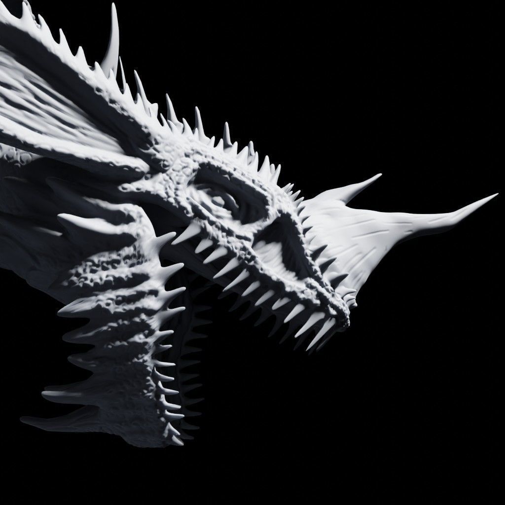 Tiamat - The Five Headed Dragon Miniature 3D print model_9