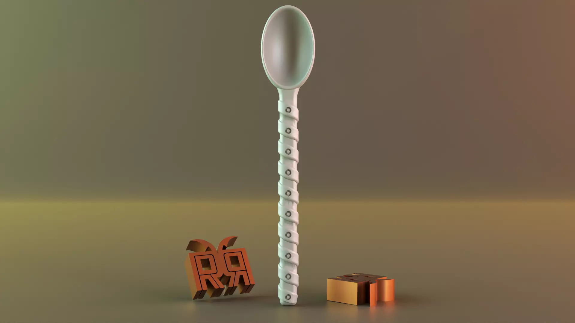 Coffee ladle and nuts 01 3D print model