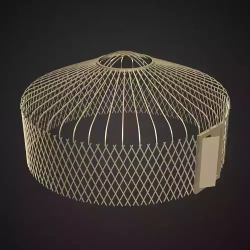 Yurt Kazakh Frame Low-poly 3D model