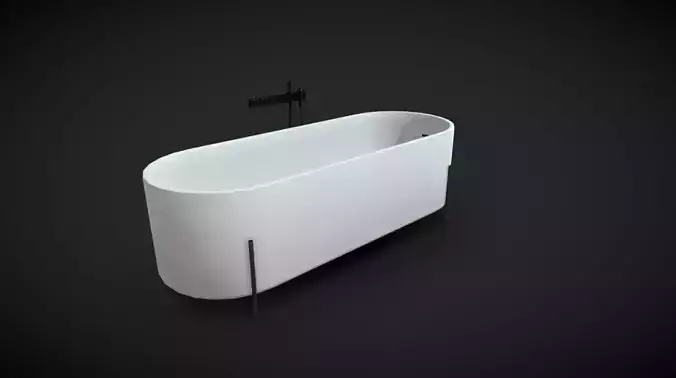 Modern Bath with Legs - VR Ready
