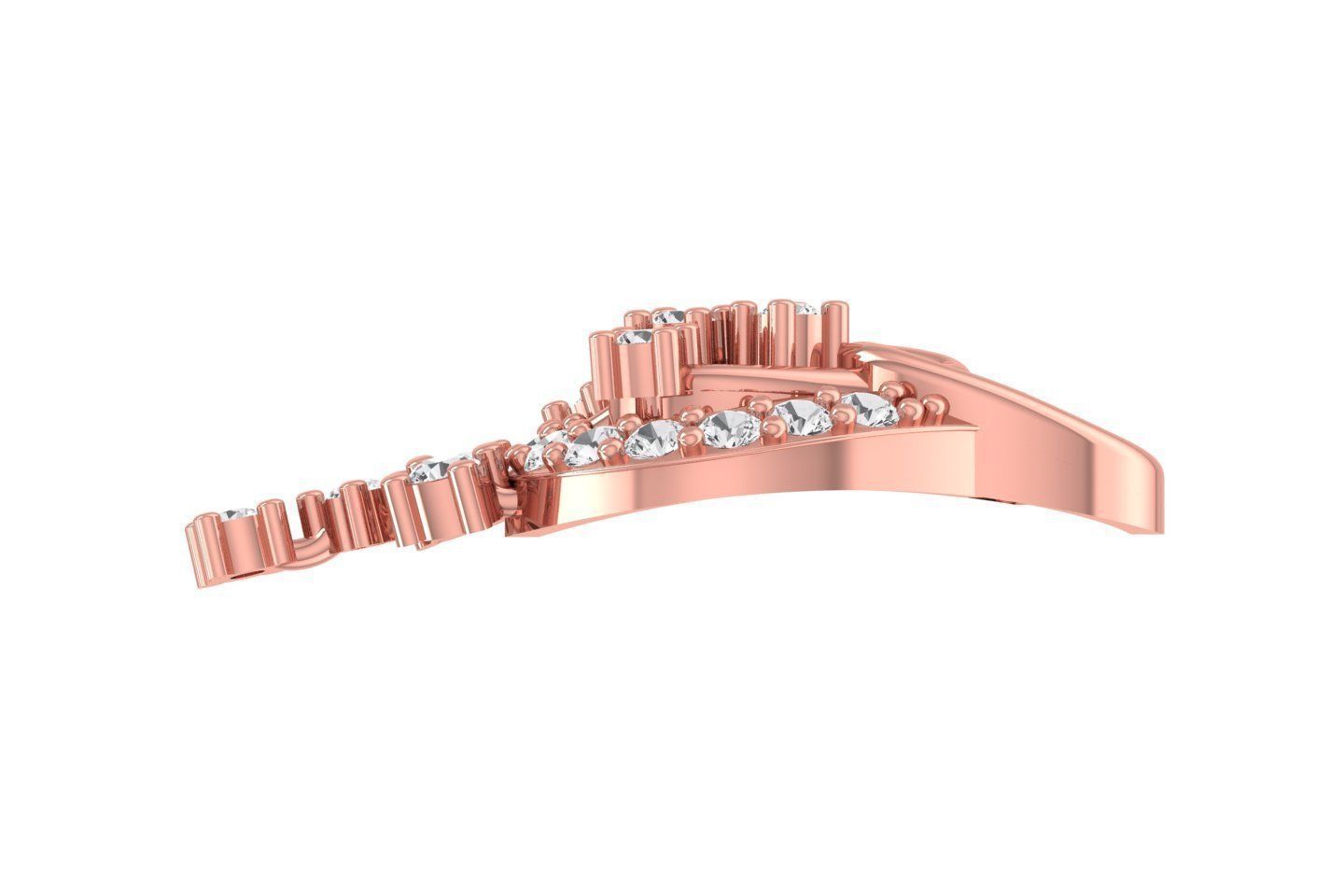 Women Drop Earring 3dm STL OBJ FBX Renders Details 3D print model_2