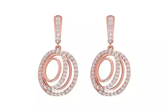 Women Drop Earring 3dm STL OBJ FBX Renders Details