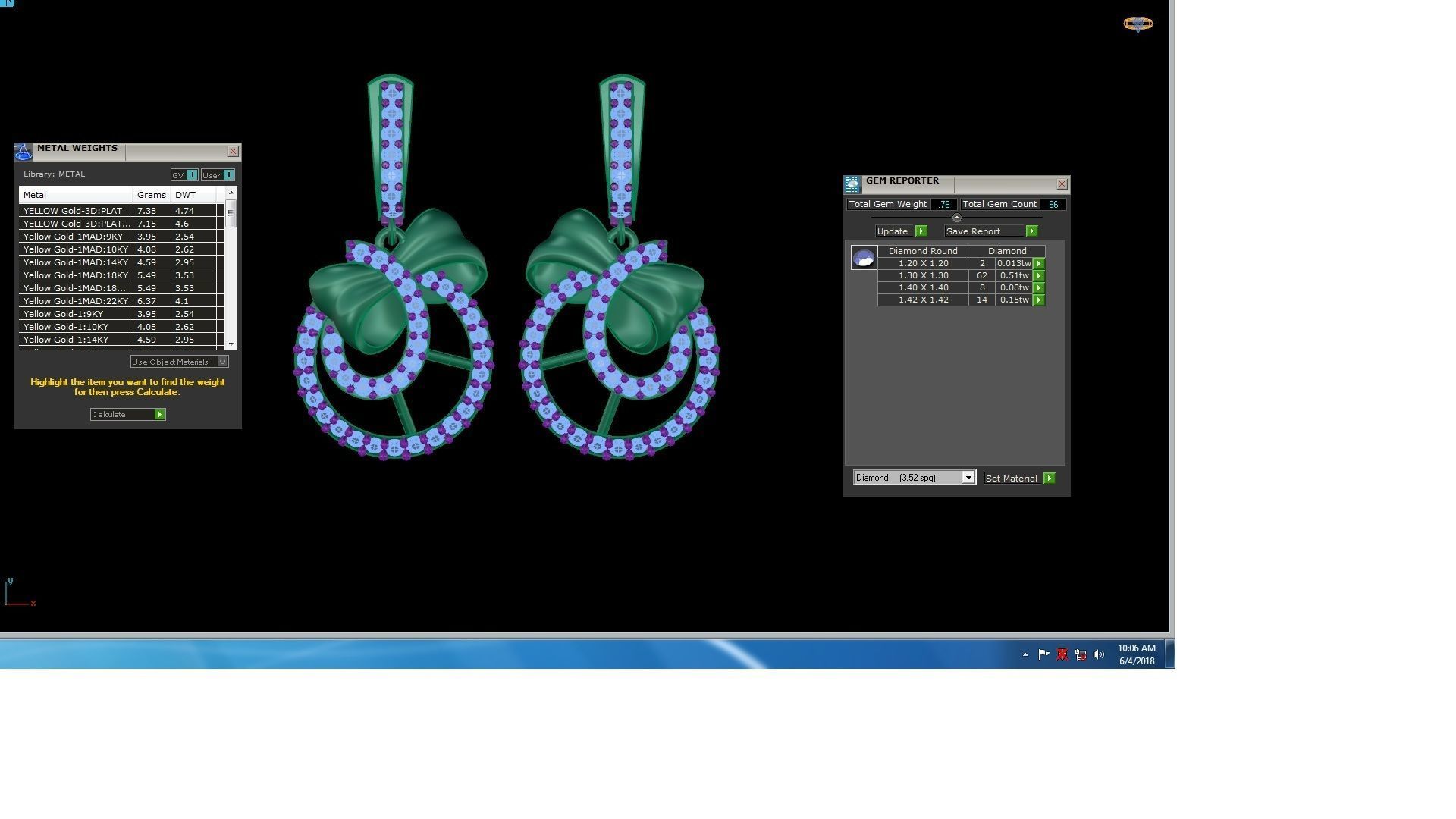 Women Drop Earring 3dm STL OBJ FBX Renders Details 3D print model_3