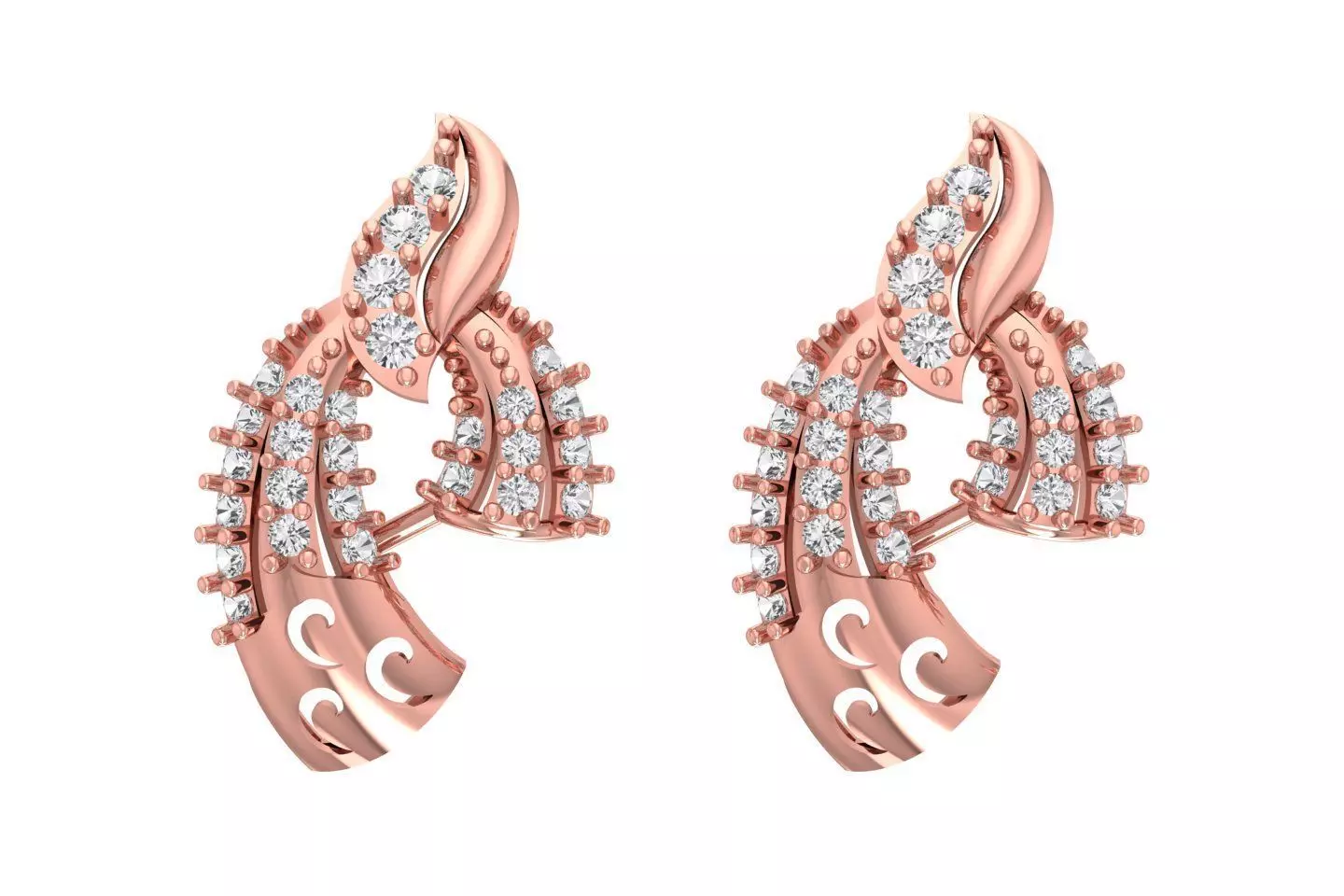 Women Earring 3dm STL OBJ FBX Renders Details 3D print model_0