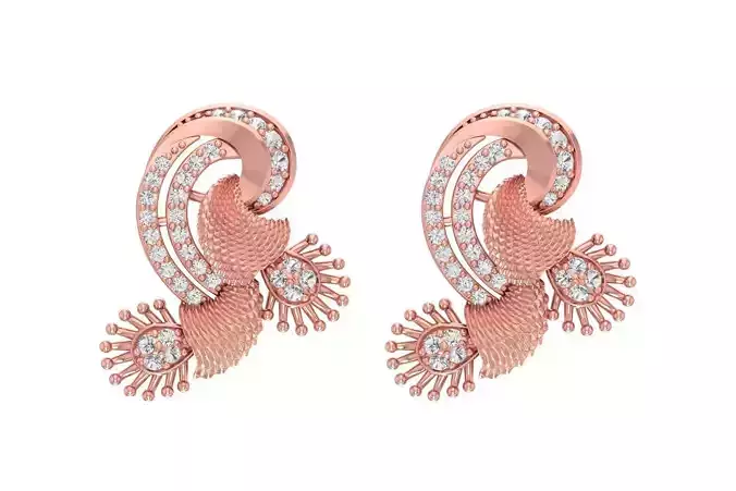 Women Earring 3dm STL OBJ FBX Renders Details