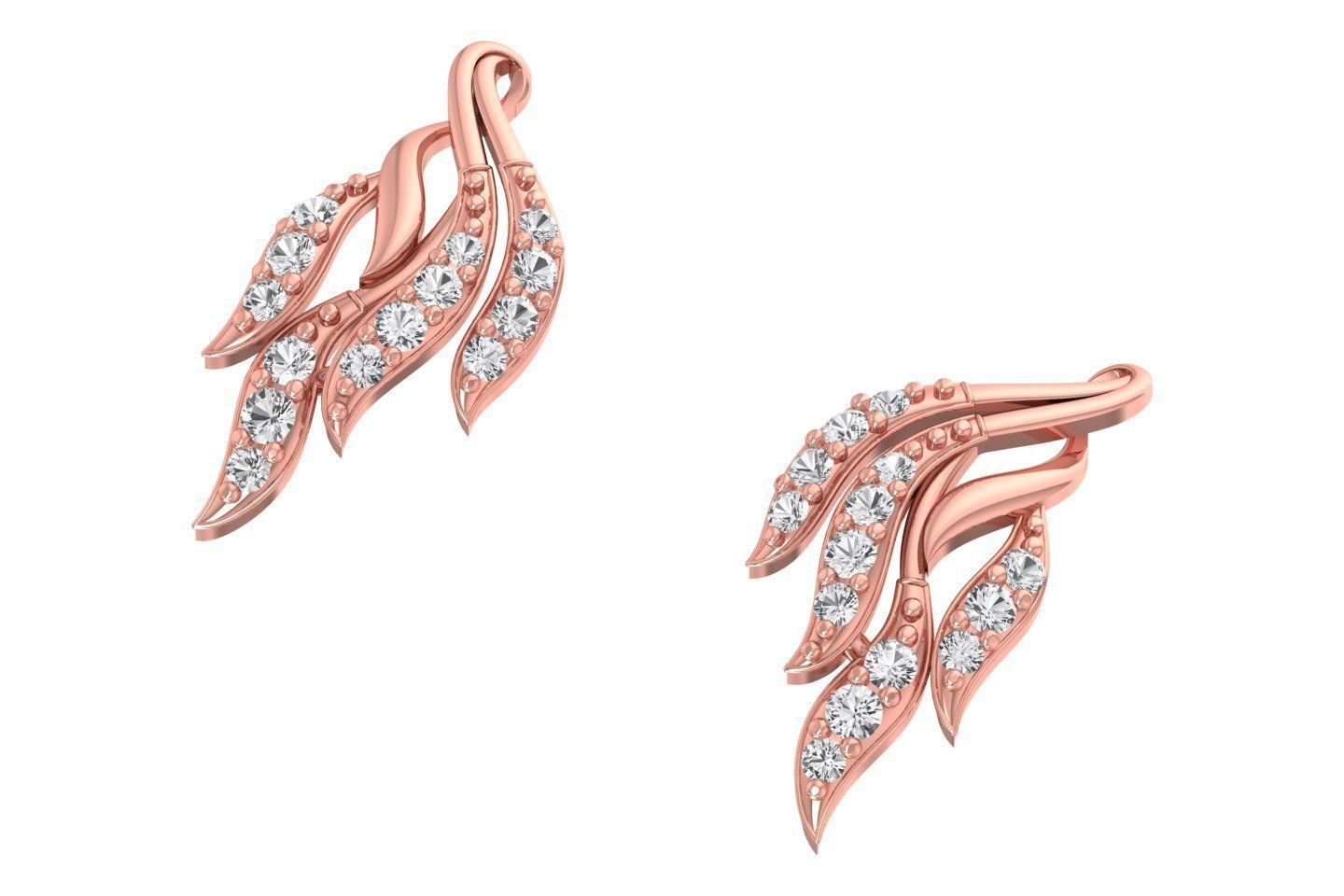 Women Drop Earring 3dm STL OBJ FBX Renders Details 3D print model_2